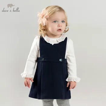 

DB10159 dave bella baby navy Dress girls sleeveless spring dresses kids girls dress children birthday party boutique dress