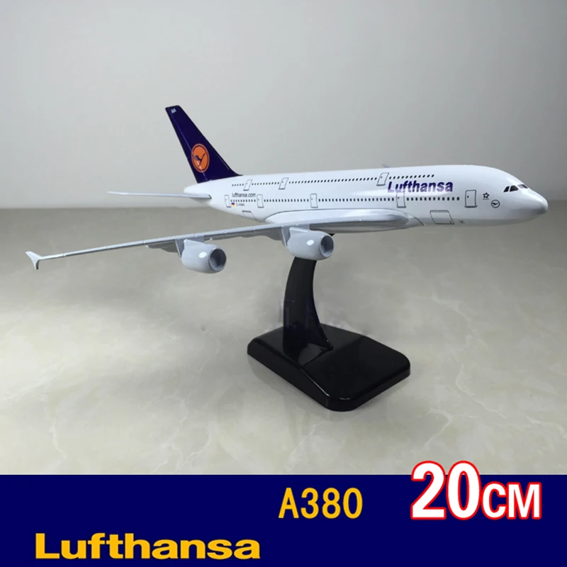 20 см немецкий Lufthansa A380 модель самолета Модель самолета Airline Lufthansa Airbus A380-800 модель самолета немецкая y авиация