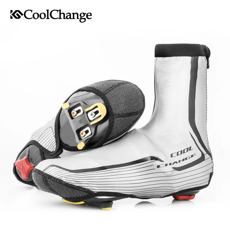 CoolChange Waterproof Cycling Shoe Covers Winter Thermal Windproof MTB Bike Overshoes Protector Reflective Bicycle Shoes Cover CoolChange Waterproof Cycling Shoe Covers Winter Thermal Windproof MTB Bike Overshoes Protector Reflective Bicycle Shoes Cover