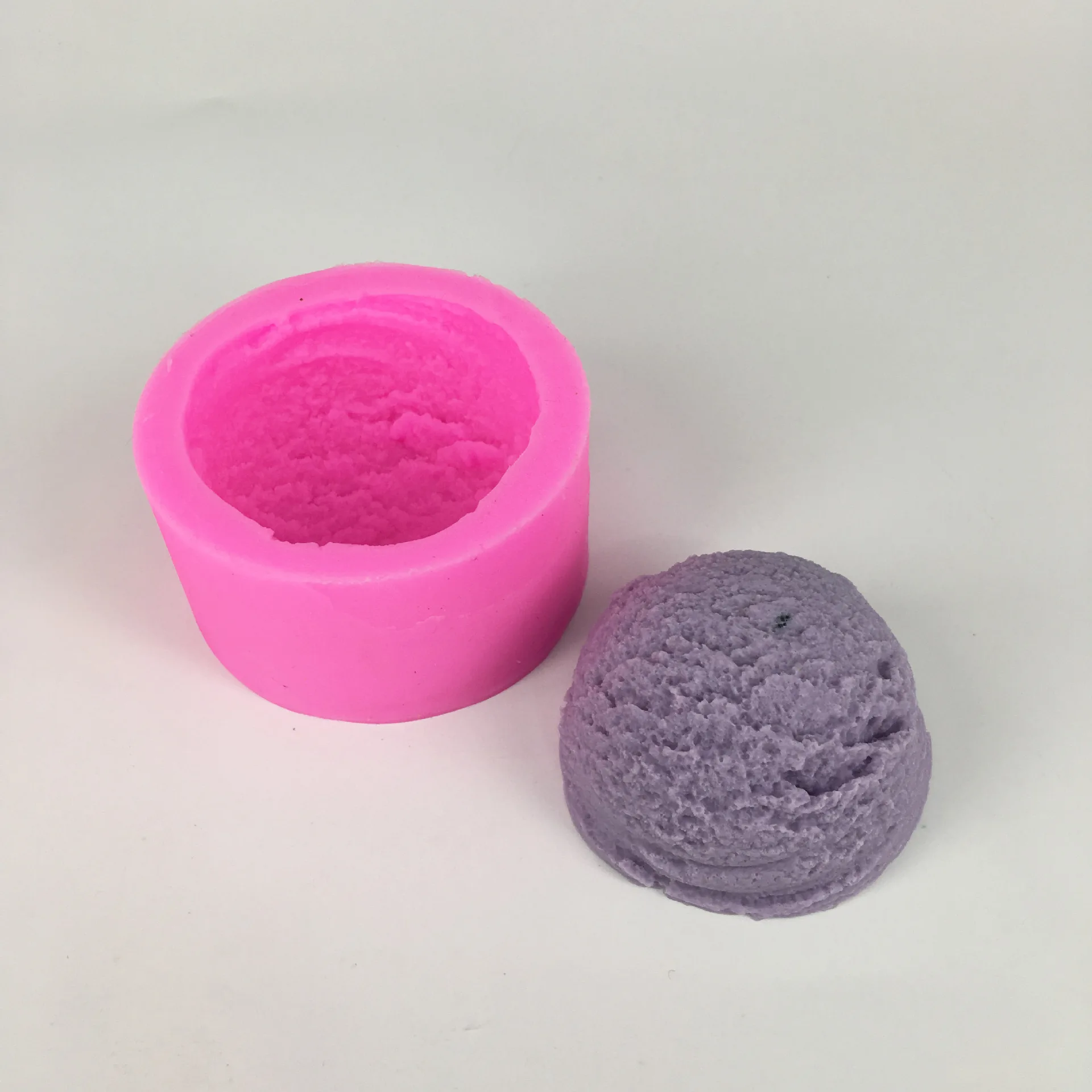 ice cake ball food grade silicone mold simple household gypsum candle mould Silicon Ball Candle