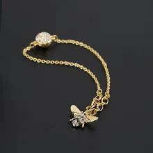 UMGODLY роскошный бренд пчелиный браслет красивый полный кубический цирконий золотой цвет модные браслеты для женщин вечерние ювелирные изделия подарок