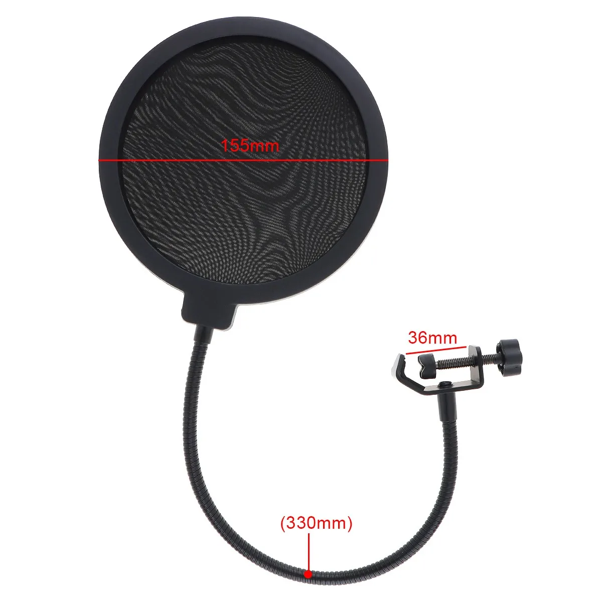 Micrófono de estudio de doble capa Flexible máscara de pantalla de viento micrófono Pop filtro escudo para hablar accesorios de grabación