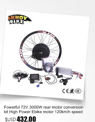 48v 60v 72v 1000W 26" 4.0 Electric Fat Bike Conversion Kit Dirty Bike Kit Electric Snow Bike DIY kit