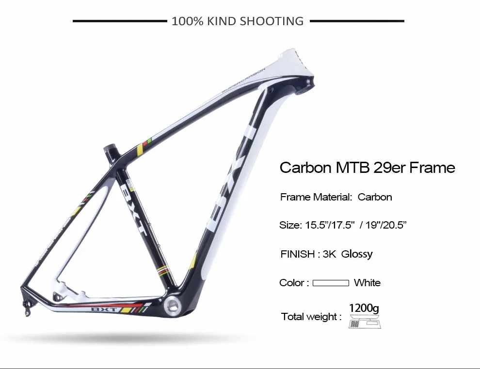 Perfect BXT t800 carbon mtb frame full suspension 29er  suspension carbon fiber mountain bike 29 15.5 17.5 19 20.5 inch in Bicycle Frame 6