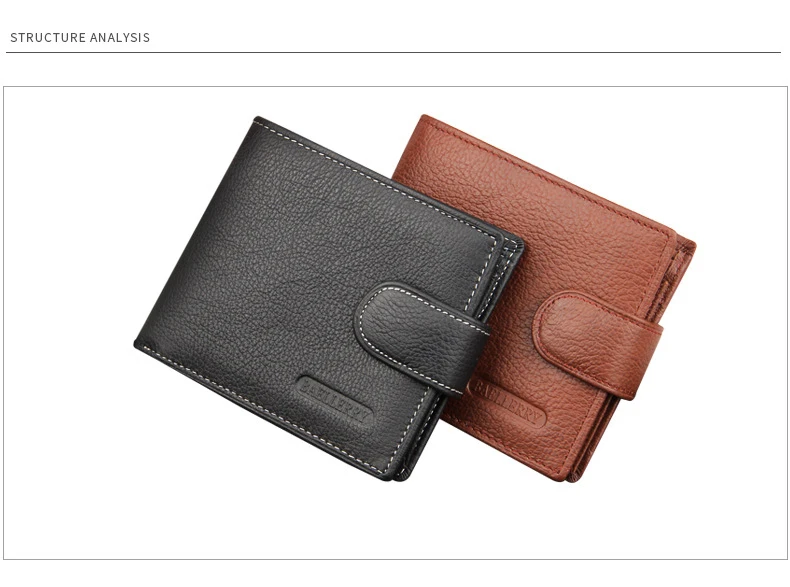 Кожаный мужской кошелек, короткий, ретро, с пряжкой, доллар США, многофункциональный кошелек, большая вместительность, дизайнерский кошелек