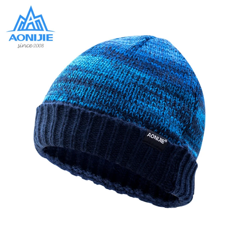 

AONIJIE men women knitted hat High-Quality autumn winter running hikking traveling caps Warm breathable male female cap
