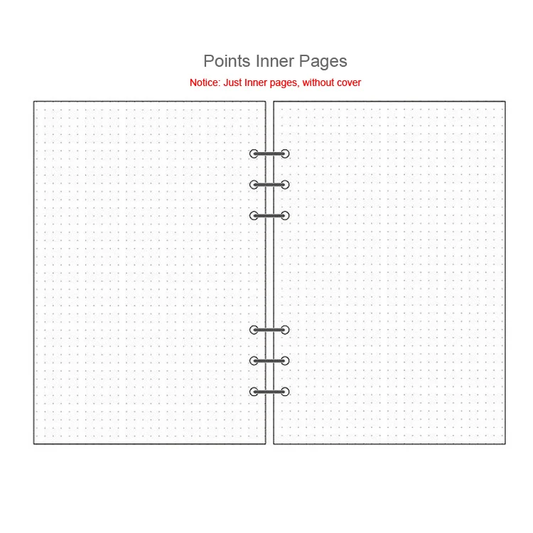 ПВХ A5 A6 A7 спиральная Обложка для тетрадей свободный дневник кольцо связывающее наполнитель бумага отдельный планировщик получить мешок хранения карт - Цвет: Points