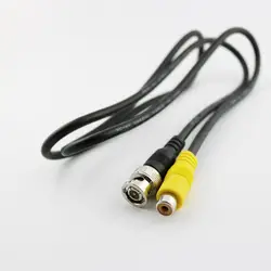1 шт. BNC штекер RCA Женский Jack разъем адаптера коаксиальный кабель шнур черный 3FT/1 м