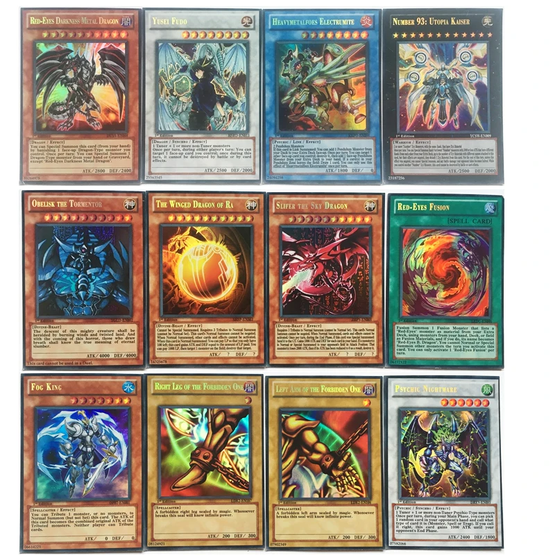 60 pcs / set Yugioh english cards with beautiful Metal box card collection Yu Gi Oh game paper cards toys for children & adults