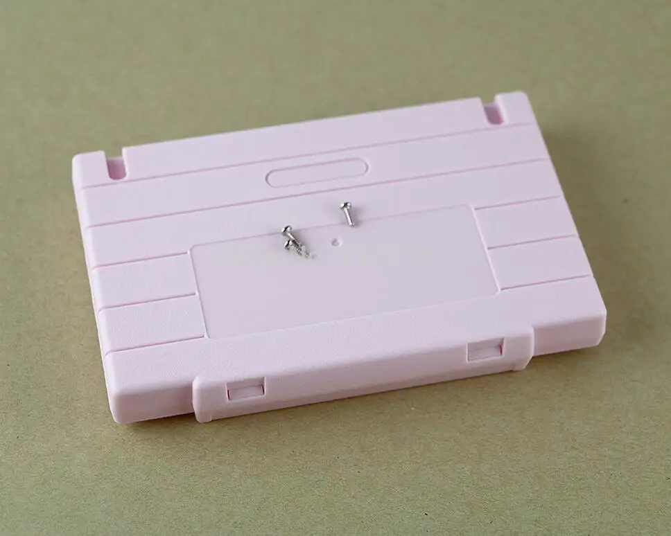 Американская японская версия игровая карта-картридж Пластиковый корпус для SNES SFC игровая консоль карта 16 бит игра 3 вида цветов - Цвет: pink for snes