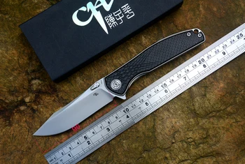

CH 3516 original Flipper folding knife S35VN Blade Titanium carbon fiber handle with pocket clip camping hunting knife EDC tools