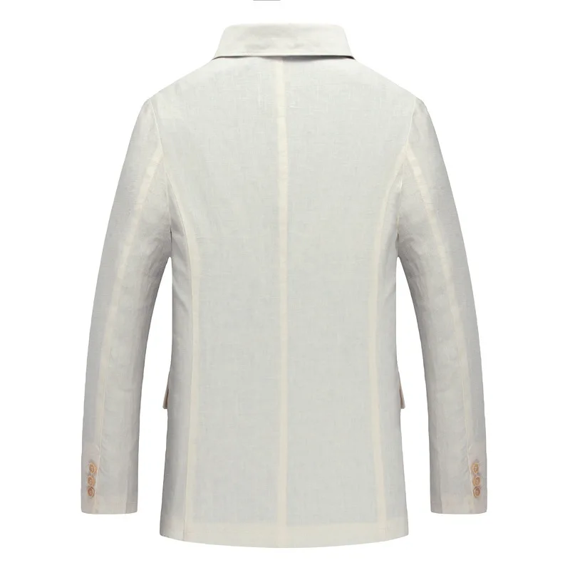 New Arrival Spring And Autumn Linen White Casual Fashion Single Thin Blazers Men Suits Mens Size M L XL XXL XXXL
