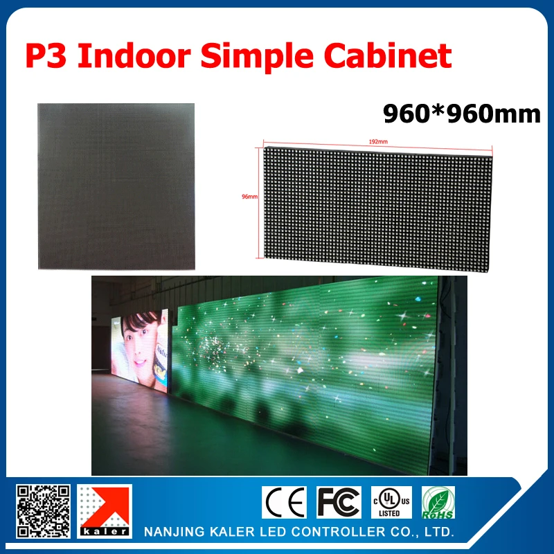 

TEEHO HOT SELL!!! P3 Iron led display cabinet indoor smd rgb p3 led panel led display cabinet size 960mm*960mm