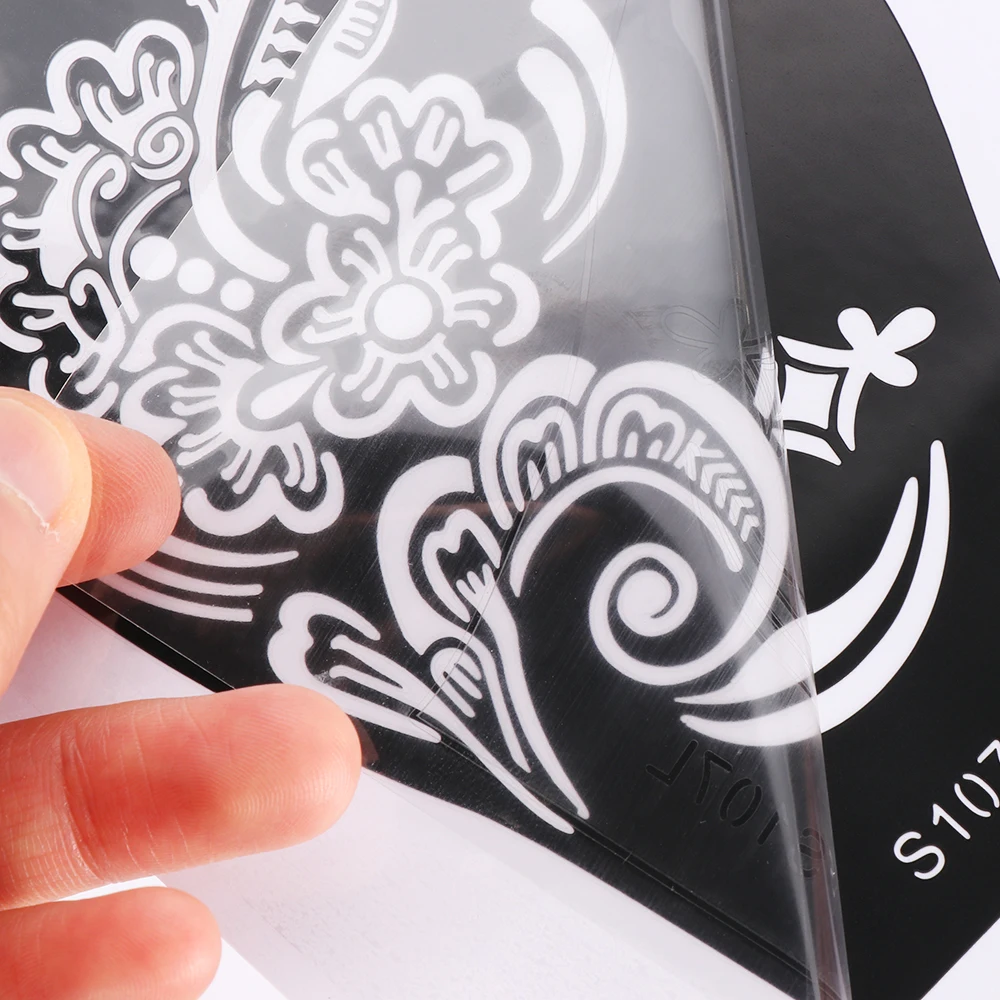 2024 New Professional Henna Stencil Temporary Hand Tattoo Body Art Sticker Template Wedding Tool Flower Tattoo Stencil 4