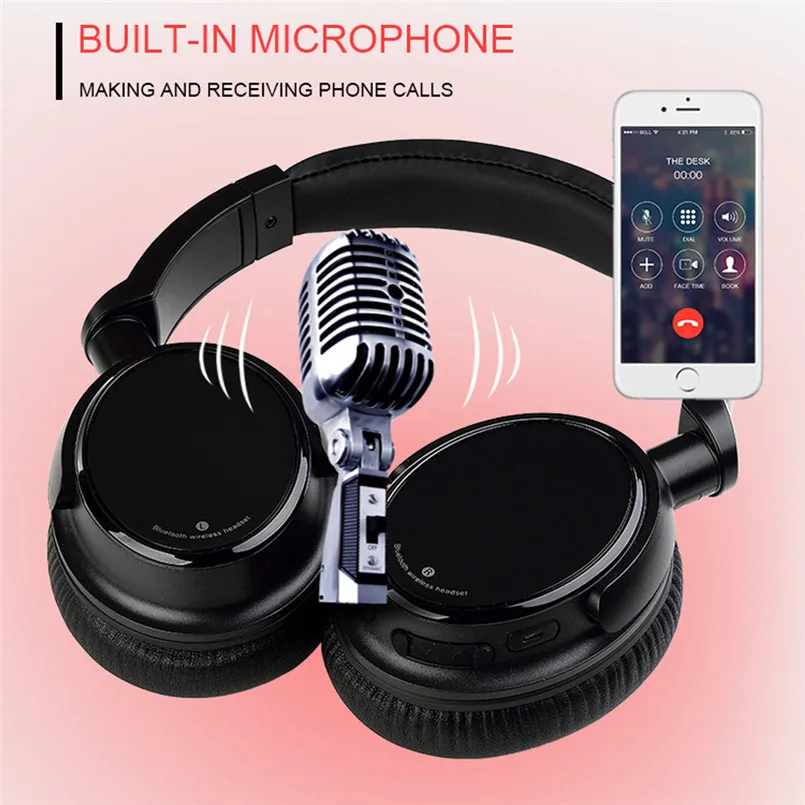 Cordless Headphones Wireless Headphones Bluetooth Connections USB Stereo Earphone TV FM PC MP3 Headphone 40AP404