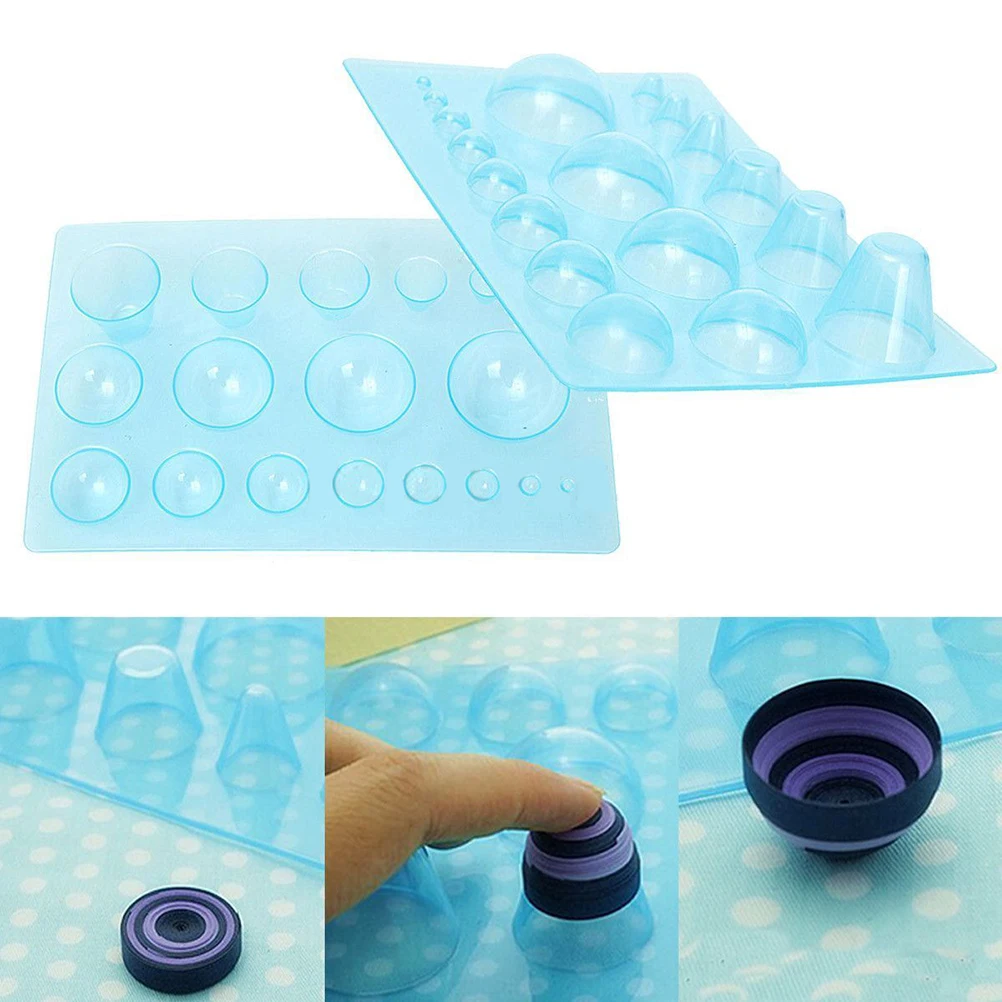 Plastic Paper Scrapbooking Decoration Quilling Mould Half Ball Domes DIY Papers Craft Artwork Papercraft Tool For Kid 13*20cm