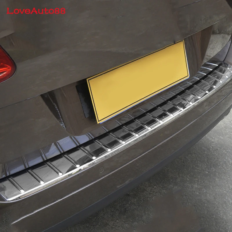Автомобильная наклейка наружный задний бампер задняя дверь педаль отделка рамка пластина Внешняя для 2011- Volkswagen Touareg автомобильный Стайлинг