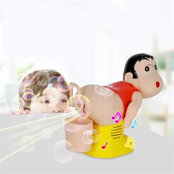 

Kids Electric Soap Bubble Blower Fart Blowing Bubbles Machine with Light Music Funny Joke Toy