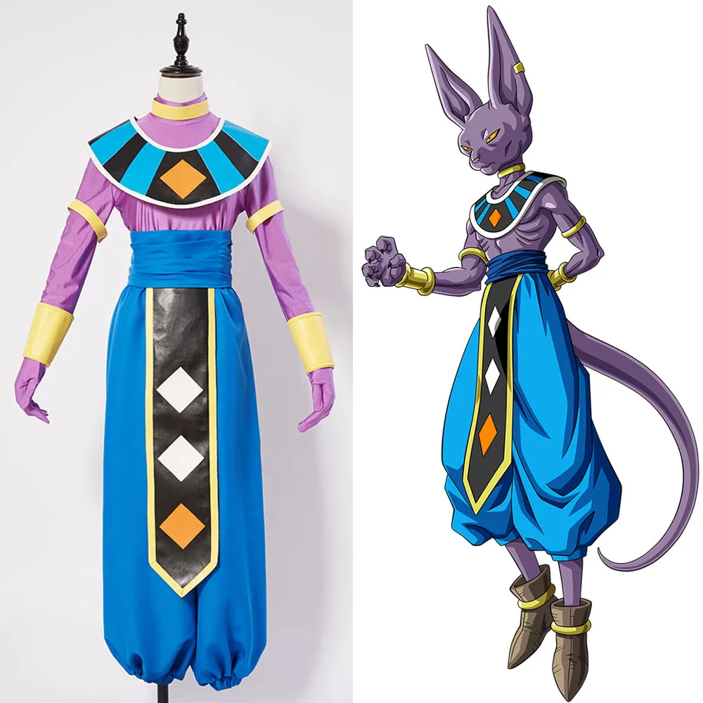 Dragon Ball God of Destruction Beerus Cosplay Costume For Men Boysin