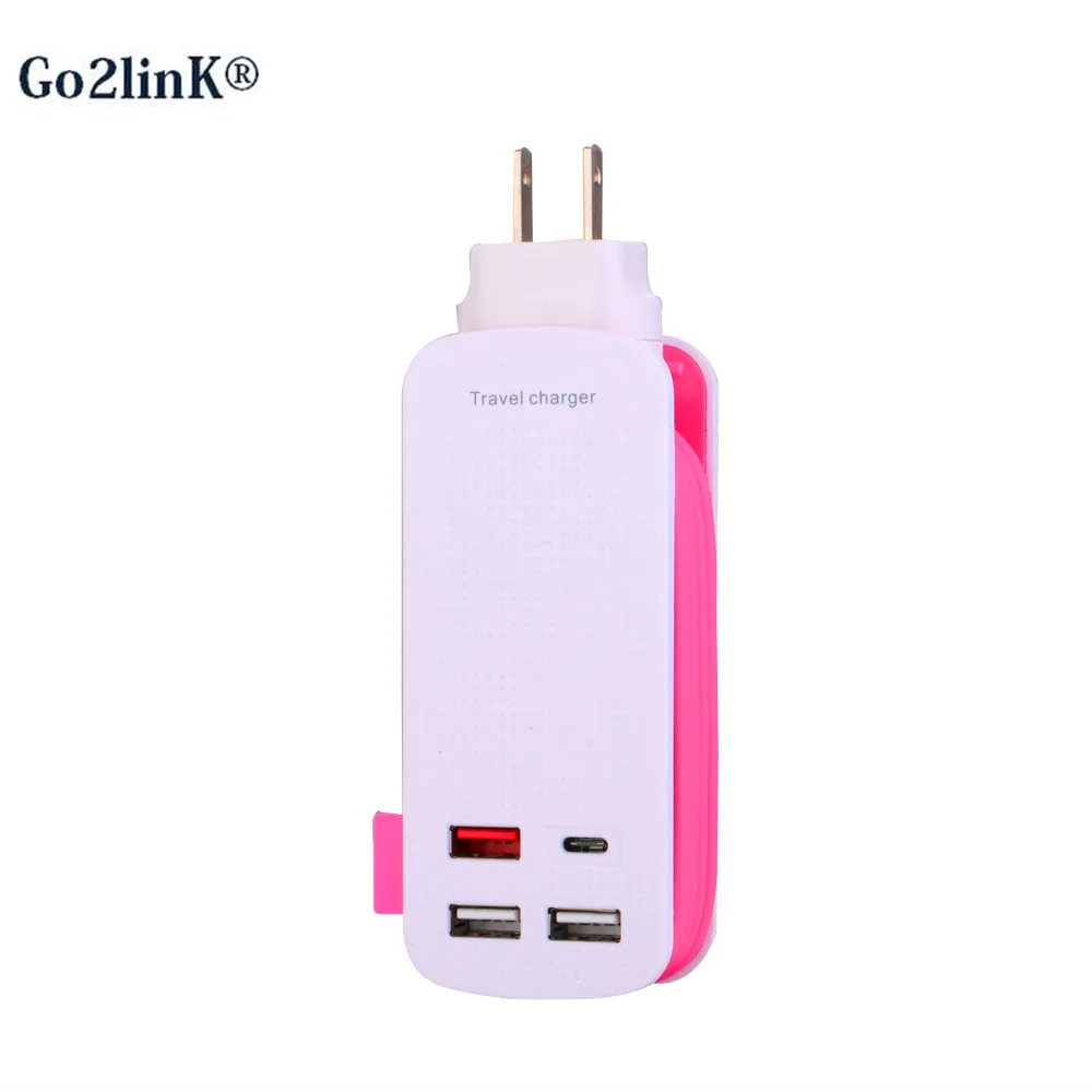 50 Вт QC Quick charge 3 0 Type C 4 в 1 US/EU/UK/AU заглушки для путешествий Usb зарядное устройство