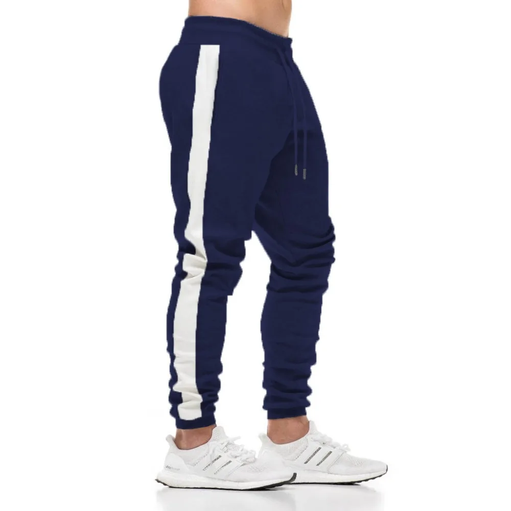 Мужская спортивная одежда для фитнеса эластичные повседневные брюки из хлопка для мужчин s фитнес тренировки брюки обтягивающие спортивные брюки Jogger брюки