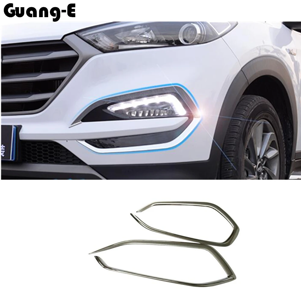 front fog light font b lamp b font detector frame stick styling ABS Chrome cover trims