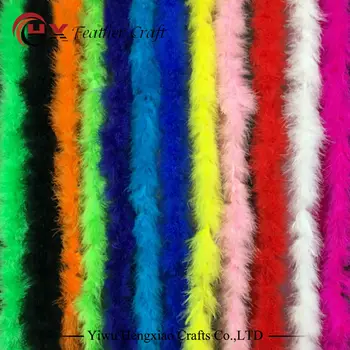 

Wholesale Cheap 10g 2yards/lot Dyed Mixed Color Marabou Feather Boas for Decoration