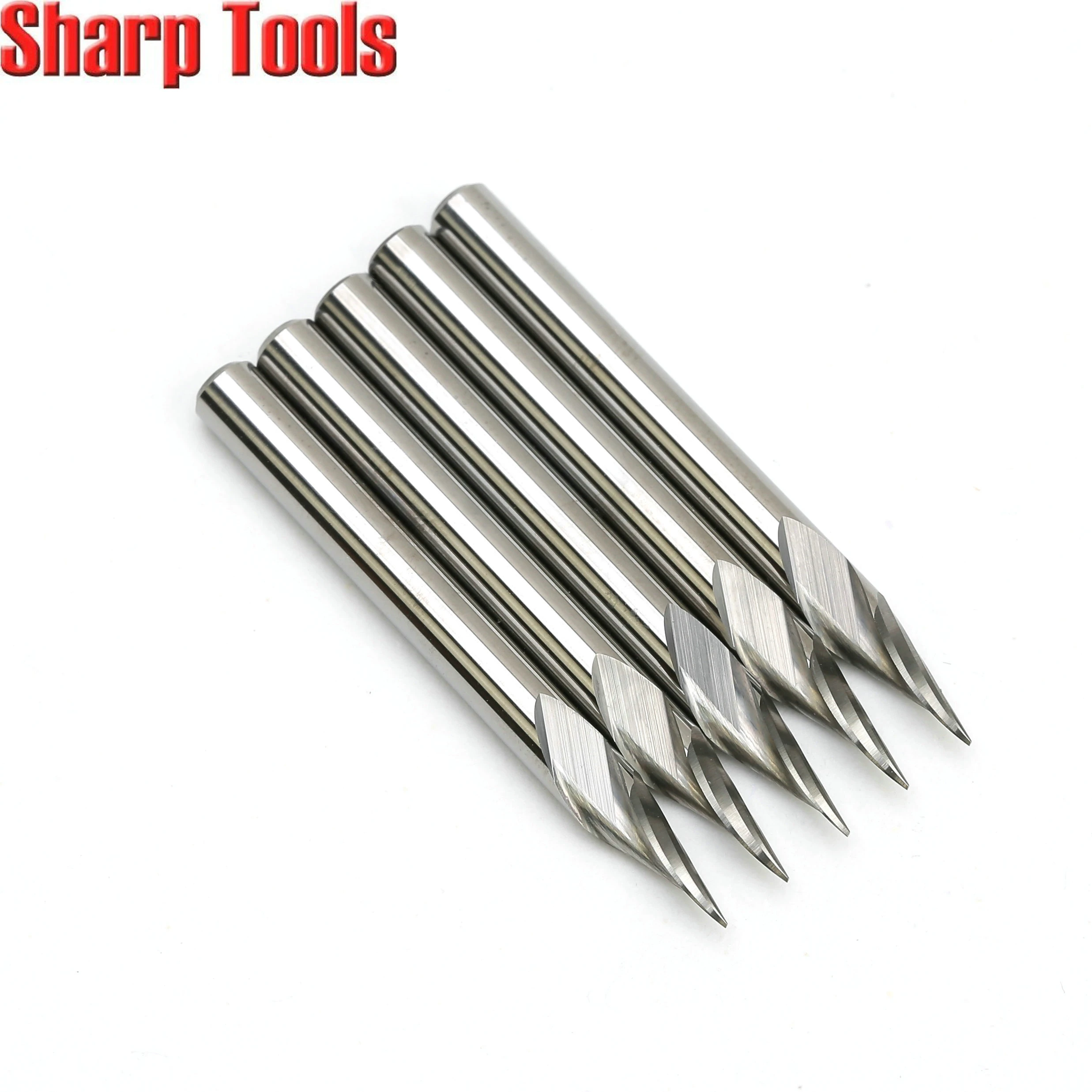 4*0.2mm 25 Degree V Carving Cnc Router Bits 1 Flute Tungsten Carbide ...