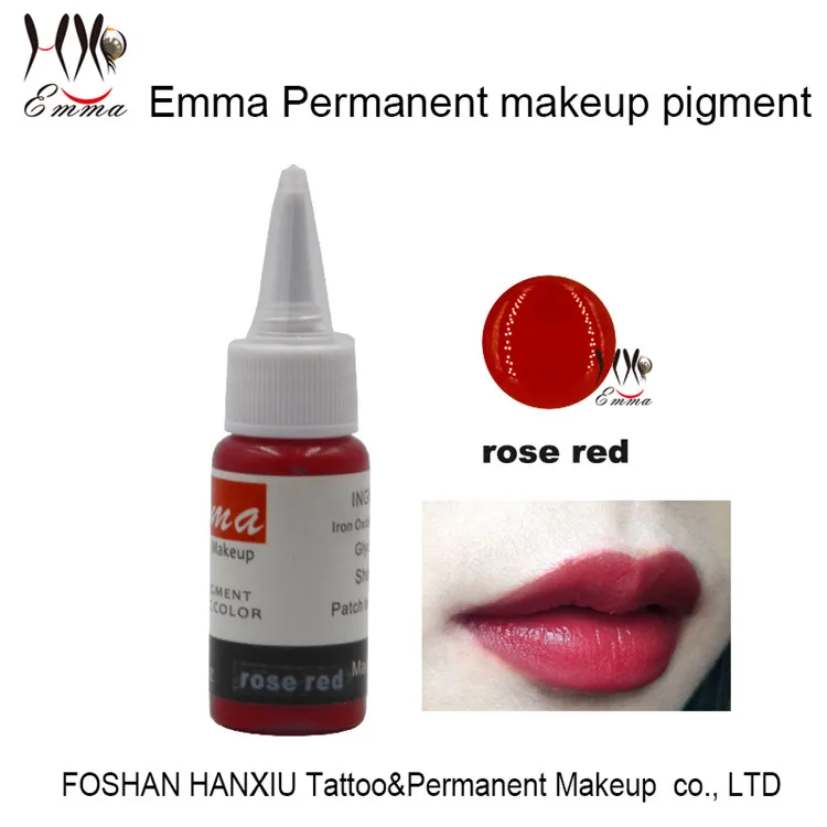 Профессиональная бутылка краски для татуажа, пигмент для тату-арта, бровей, губ, Перманентный макияж, чернила, принадлежности - Цвет: rose red