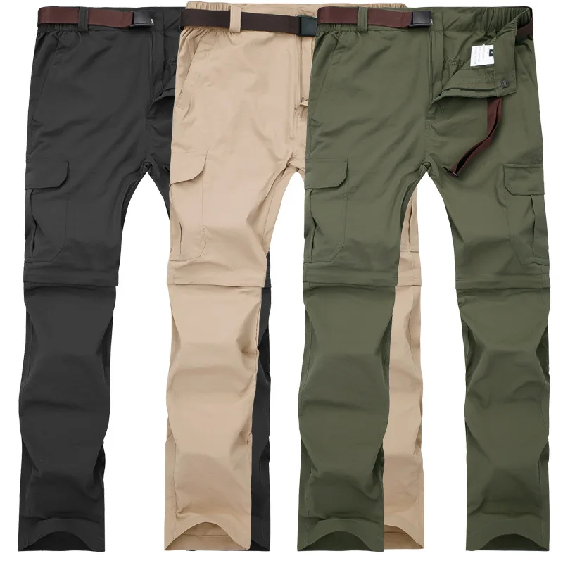 Calças cargo modelo militar masculinas, secagem rápida,