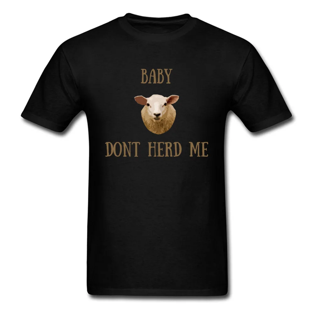 Personalized Street Male T Shirts Hot Sale Father Day Short Sleeve Crew Neck 100% Cotton Tops & Tees Classic Tops Tees What is Love Baby Dont Herd Me black