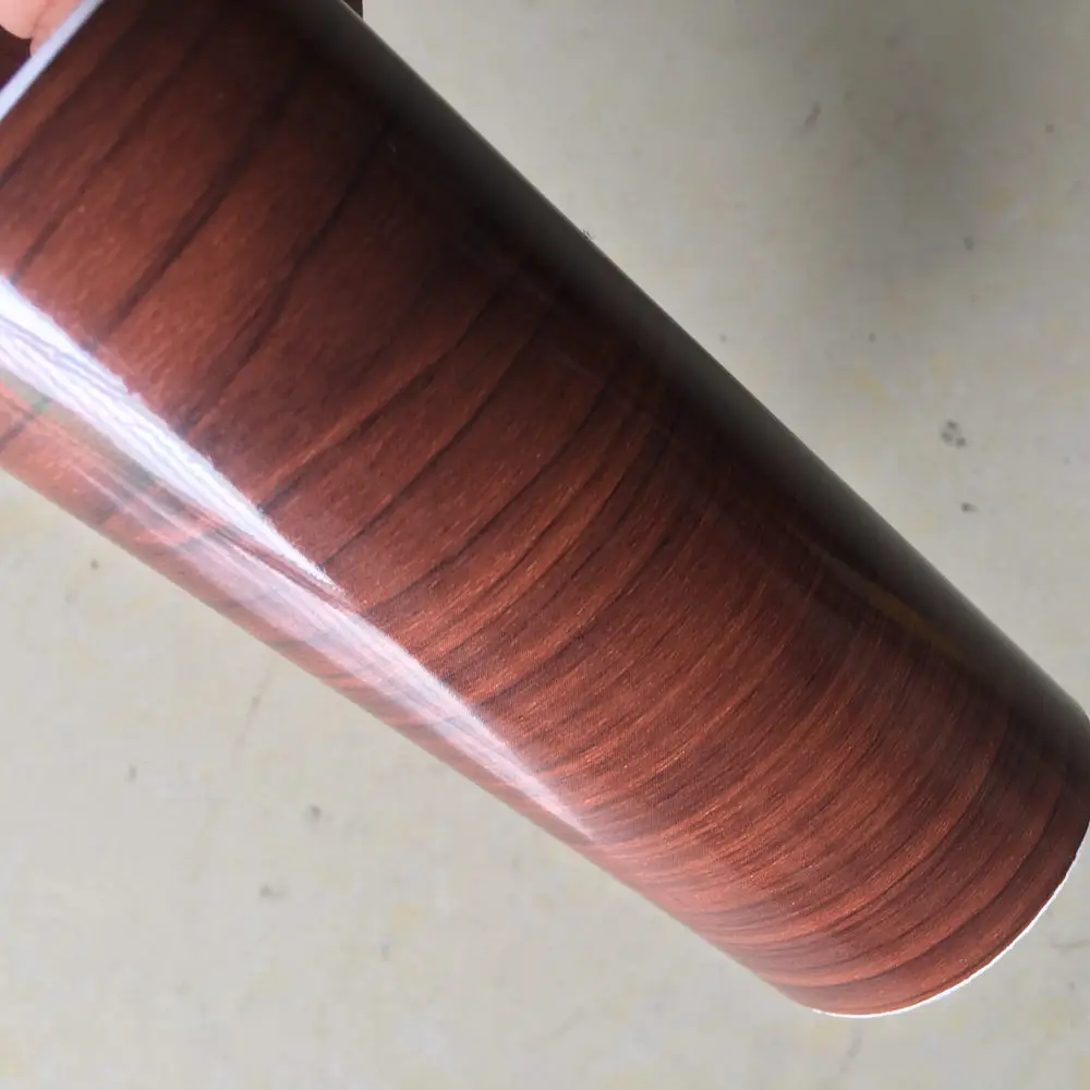 gloss dark woodgrain vinyl car wrapping film wood stickers (5)