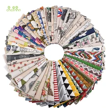 Chainho, 30 шт./лот, случайная хлопковая льняная ткань, Лоскутная Ткань для поделок, стеганая и швейная салфетка, материал для сумок, мультяшная и цветочная серия