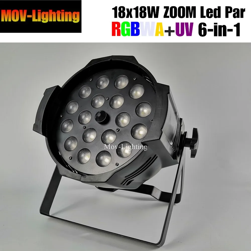 18x18 Вт zoom dmx luci par 64 rgbwa uv 6 в 1 светодиодный luce для диджевечерние|Эффект освещения