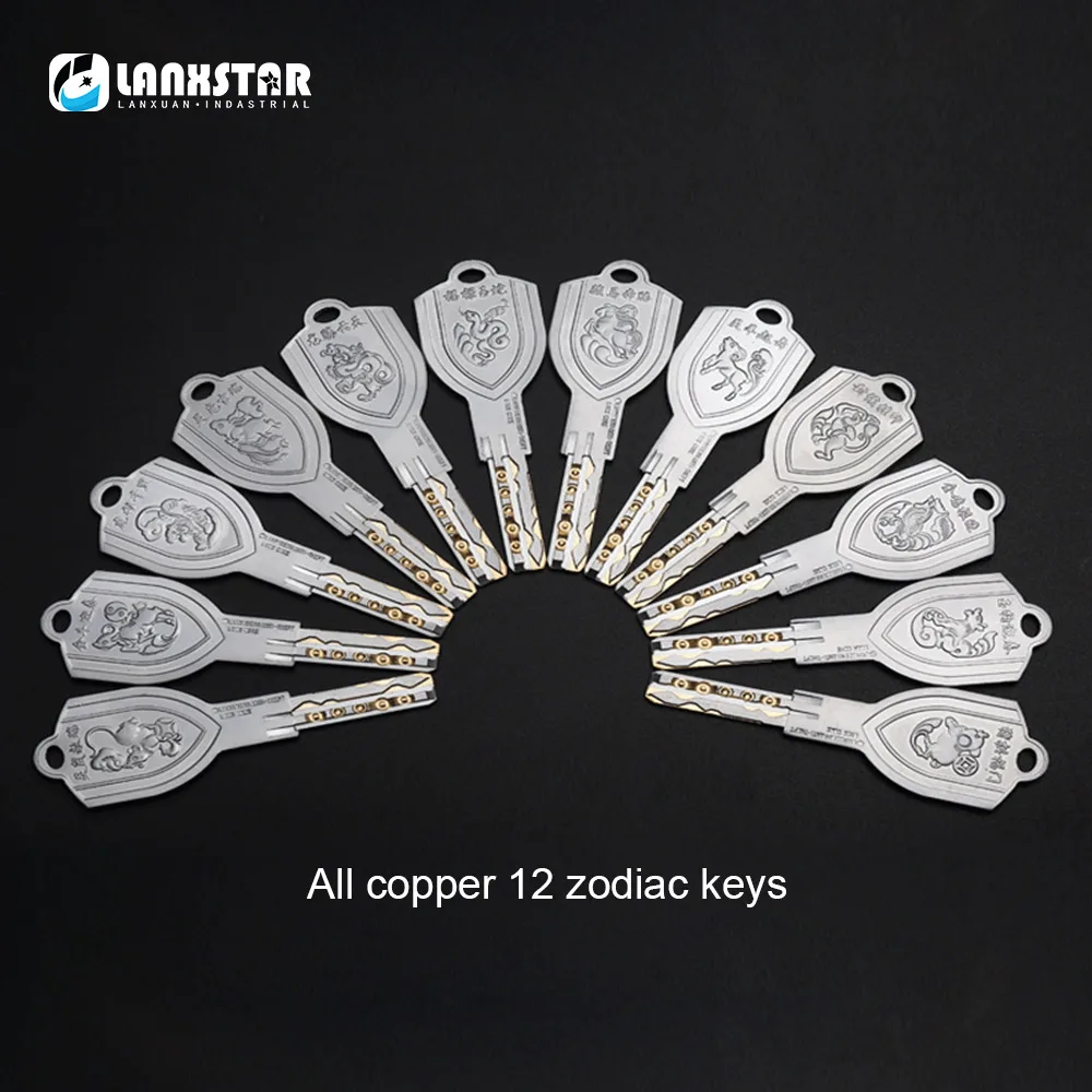 LANXSTAR Brass Cylinder Anti-theft Door Lock Core Universal Copper Chrome Plated Customize Cylinders door lock cylinder door lock accessories