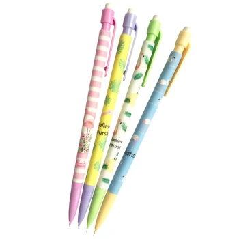 

36pcs/lot Pencil Automatic Pencil Kawai Fresh Flamingo Cartoon Rubber Head School Office Gifts Writing Pen 0.5mm