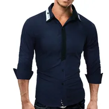 Бренд модная мужская рубашка Топы с длинными рукавами классические смешанные цвета тонкие мужские рубашки 3xl