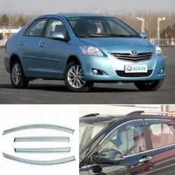 JINKE 4 шт. Копченый Очистить окно Vent Тень козырек Обтекатели Toyota Vios 08-12