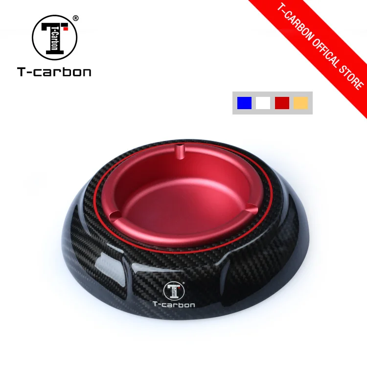 

carbon fiber circular can accept travel car liangze cigarette ashtray for business use ashtray for office use High quality real