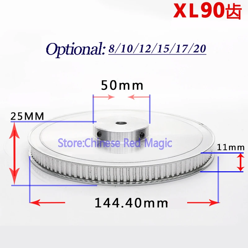 XL90 90 tooth Timing Pulley Aluminum 3D Printer Parts 90XL 90teeth ...