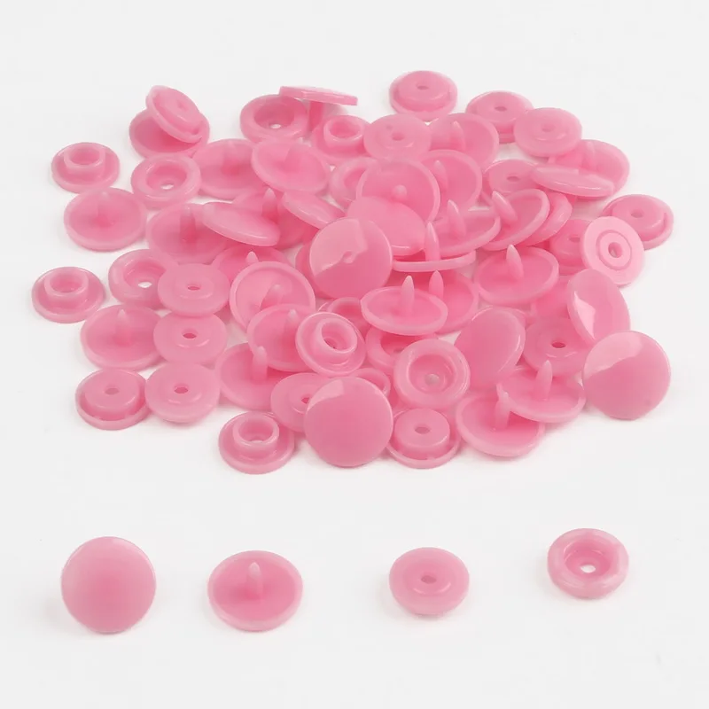KAM T5 пластиковые защелки кнопки крепеж 20/50/100/150 Наборы сумка Папка темная Пряжка кнопка смолы одежды аксессуары для детской одежды - Цвет: Pink