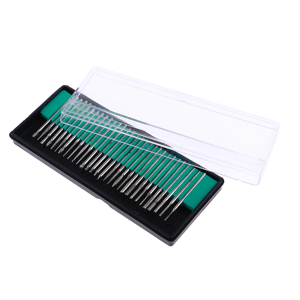 30pcs Emery Electroplating Grinding Head Grinding Needle Sets for Carved / Abrasive Gundam Model Tools