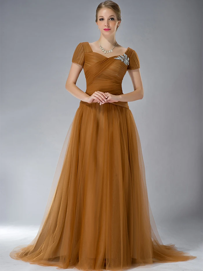 copper mother of the bride dress