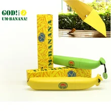 Креативный зонт-банан, 30-процентный складной зонт с защитой от ультрафиолетового излучения