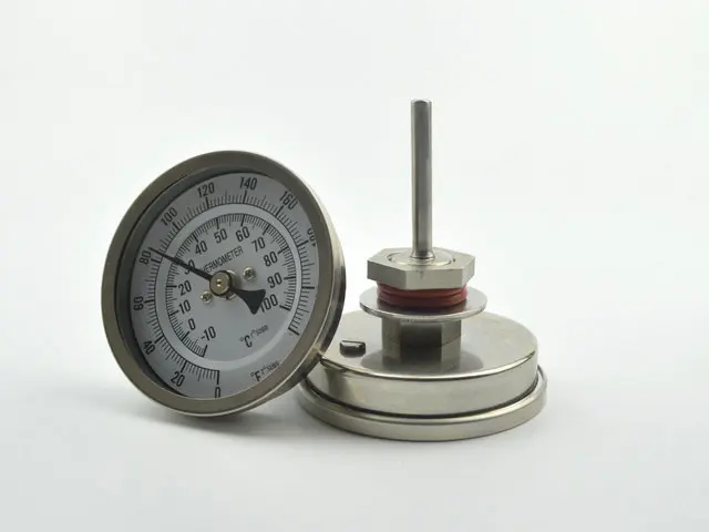 

Bi-metal Thermometer 3" Dial Analog homebrew beer thermometer Weldless Kit 2" Probe 0-220 Degrees