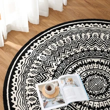 Ins, хлопок, черный, белый, ковер для гостиной, геометрический плед, Дания, ковер, Богемия, современный коврик для йоги, дизайн, для детей, скандинавский стиль