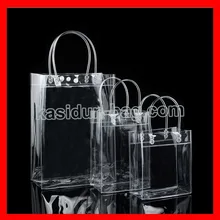 100 шт./лот) Водонепроницаемая прозрачная хозяйственная сумка из ПВХ