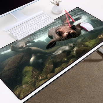 

Mairuige Funny Seagull Scenery Cute Seal Figure Mousepad super Big Large Size Table Mats Pc Laptop Gaming Mouse Mat Micemat Pad
