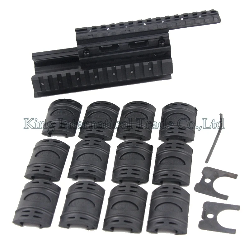 

Hunting Rifle Accessories Airsoft Tactical AK 74U Airsoft Quad Ris Rail Scope Mount Handguard Rail 12pcs Picatinny Covers