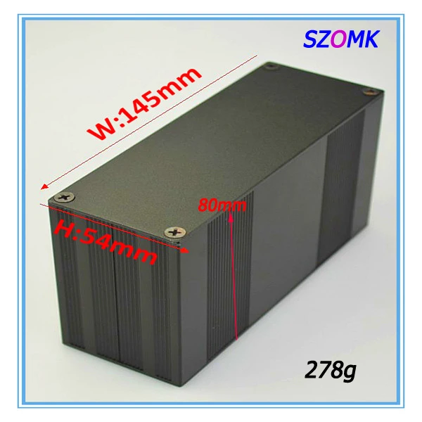 10 шт./лот алюминиевые корпуса КОРПУСА экструзионные 54*145*80 мм|enclosure aluminium|enclosure